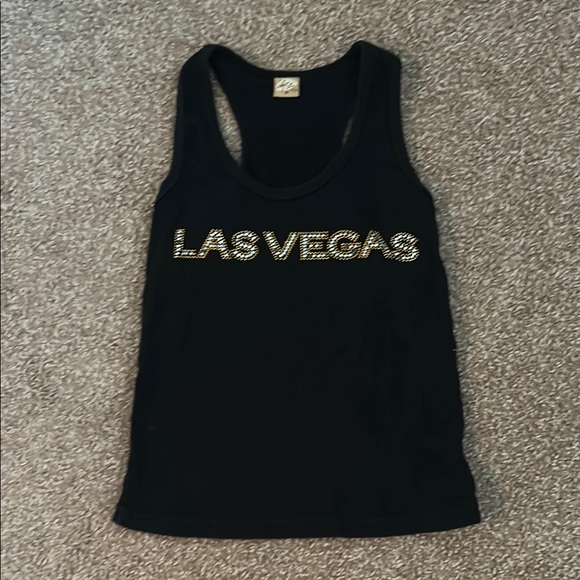 Vintage Tops - Black Las Vegas Tank Top